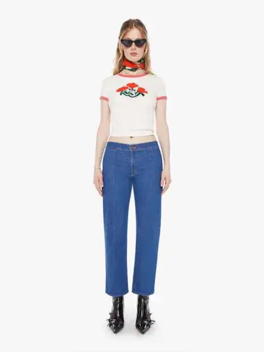 NWT Chloe Fineman x MOTHER The Piston Ankle Carry On Jeans 27